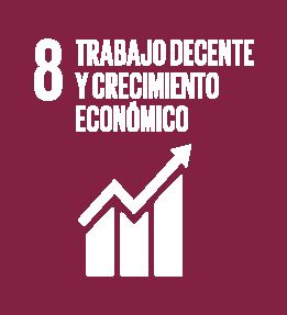 Icono ODS 8 Trabajo decente y crecimiento económico
